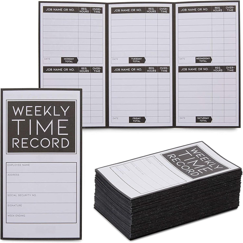 200 Pack Trifold Time Cards (5 x 8 in) G10624