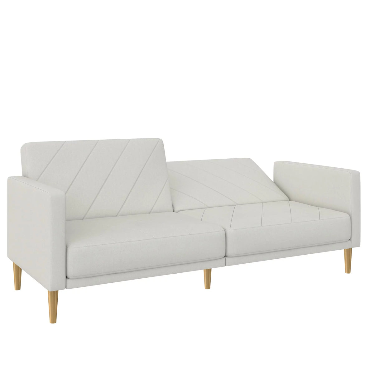Light Gray Linen Futon Sofa Bed W92138