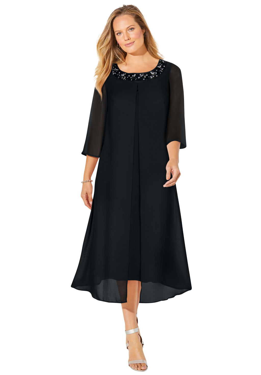 Midnight Dazzle Mesh Flyaway Dress S293
