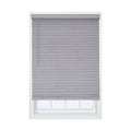 Cordless Gray Faux Wood Room Darkening Horizontal Blinds O108