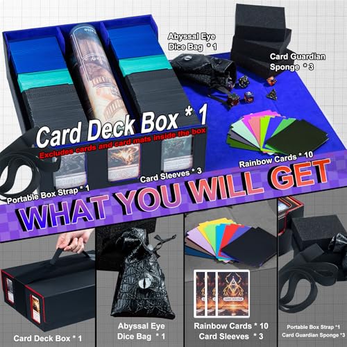 Black Trading Card Storage Case with Magnet Closure O62583