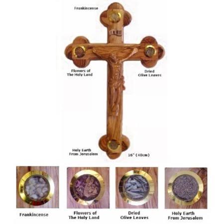 Hand Carved Olive Wood Body of Christ with Four Vials O182