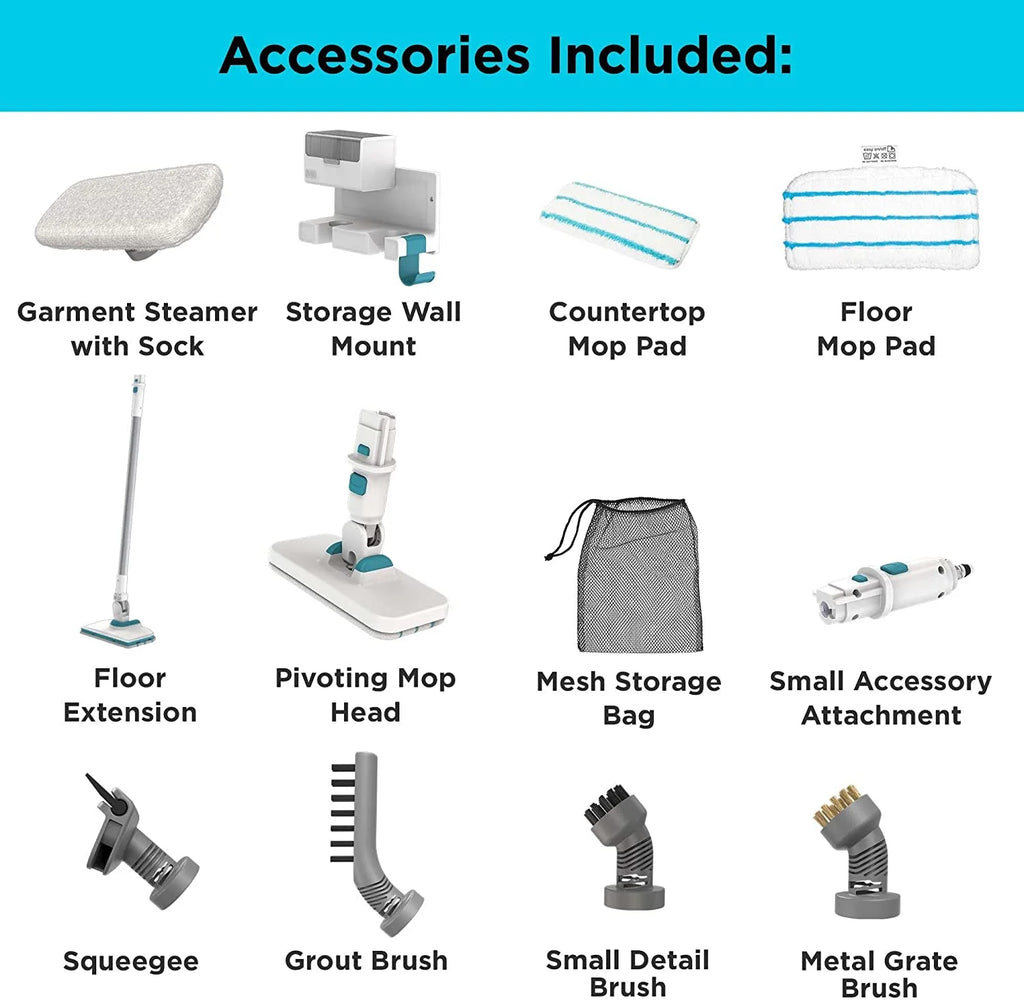 Multipurpose Steam Mop with 7 Attachments O423110