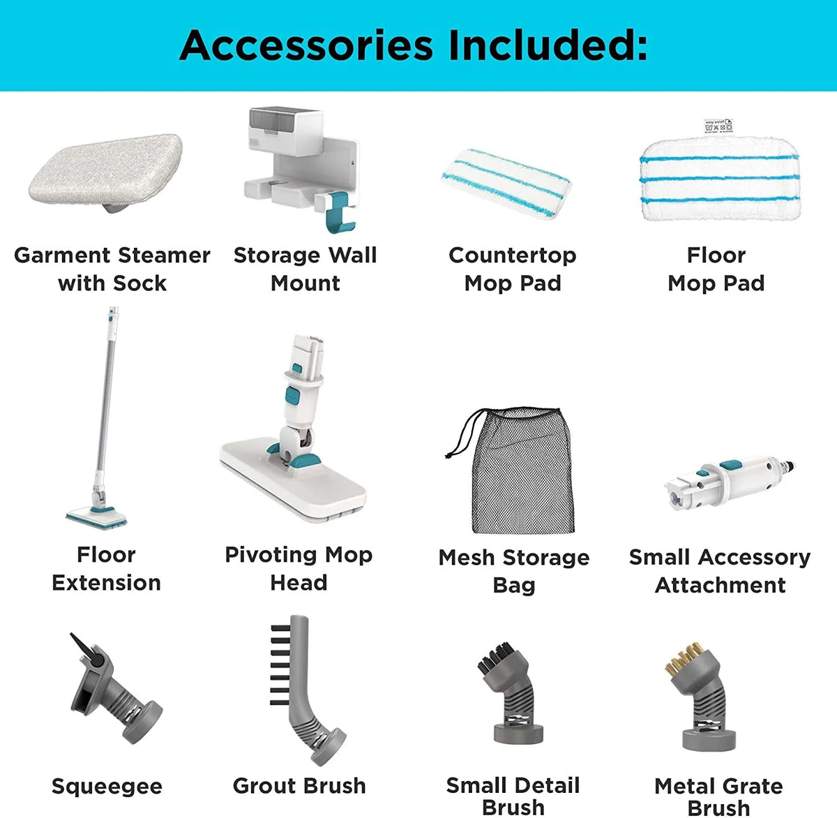 Multipurpose Steam Mop with 7 Attachments O423110