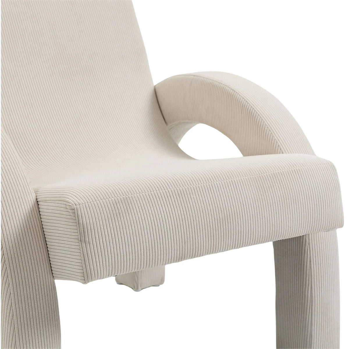 Cream Corduroy Accent Chair Z53517