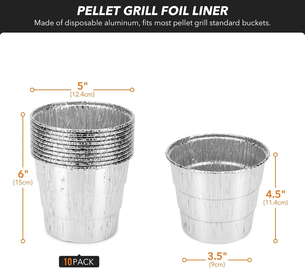 Grill Grease Drip Bucket with 10-Pack Foil Liners I431