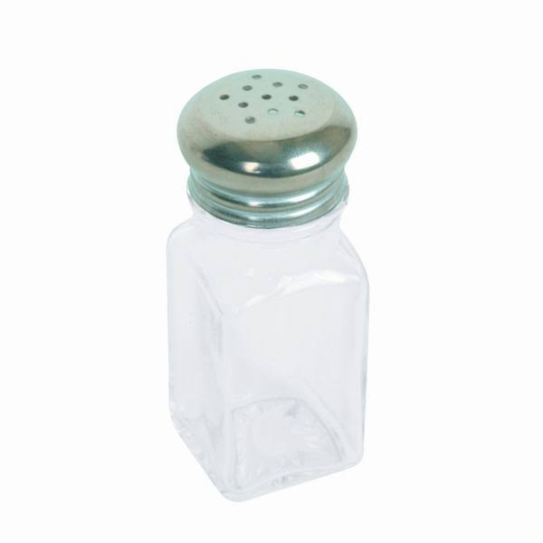 2 oz Square Glass Salt/Pepper Shaker O484