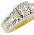 10k Yellow Gold Princess Diamond Engagement Ring (1.02 ct) R567