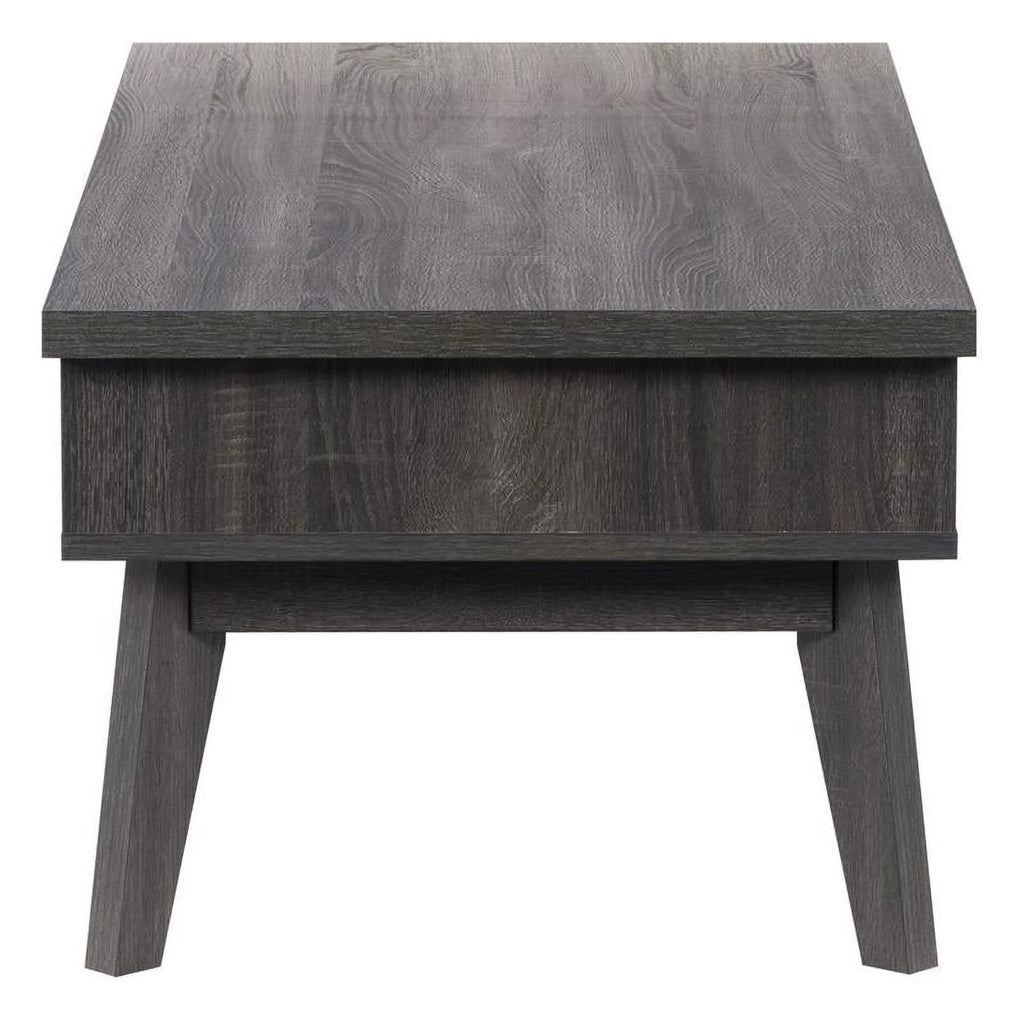 Dark Gray Engineered Wood Coffee Table with Drawers K36744