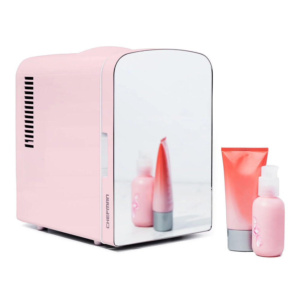 Pink Portable 4L Mini Fridge with Heating and Cooling S767760