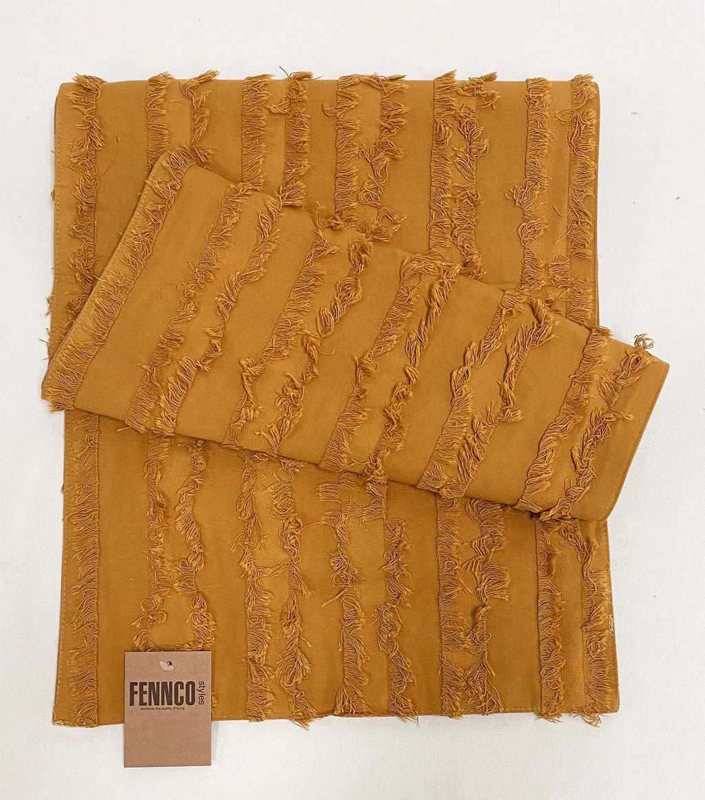 Mustard Cotton Table Runner 15"W x 72"L E889