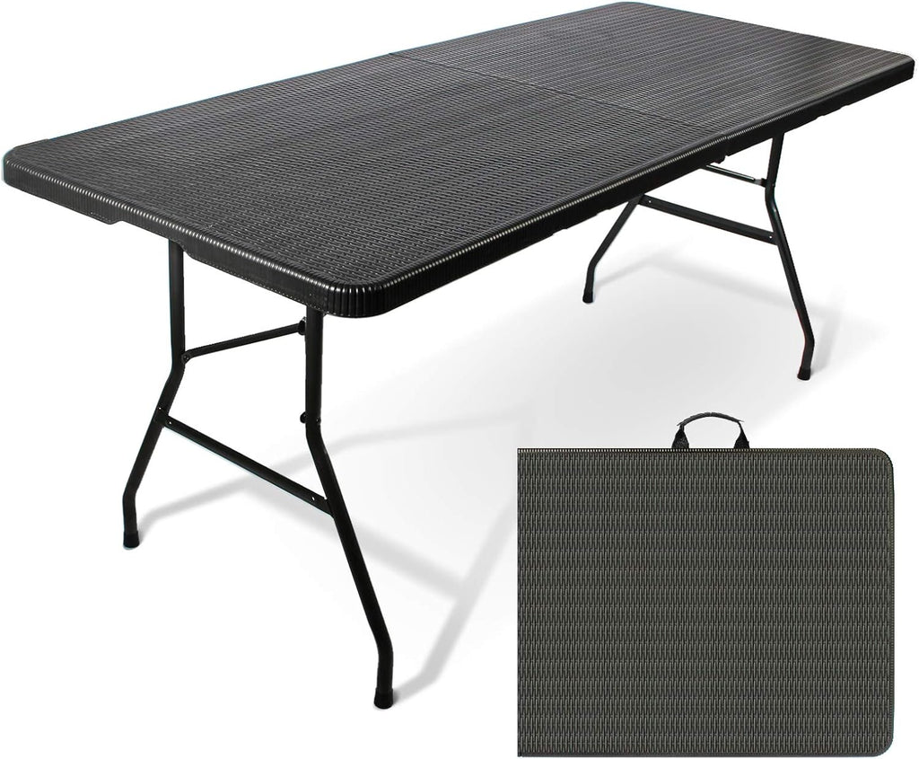 6 Feet Brown Folding Plastic Table U47121