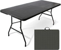 6 Feet Brown Folding Plastic Table U47121