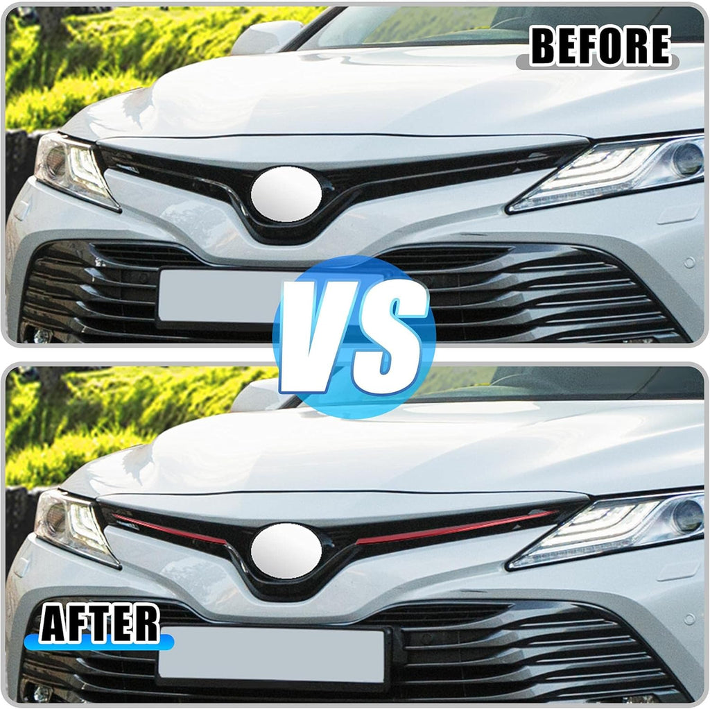 2pcs Front Center Hood Grille Cover Trim D4005