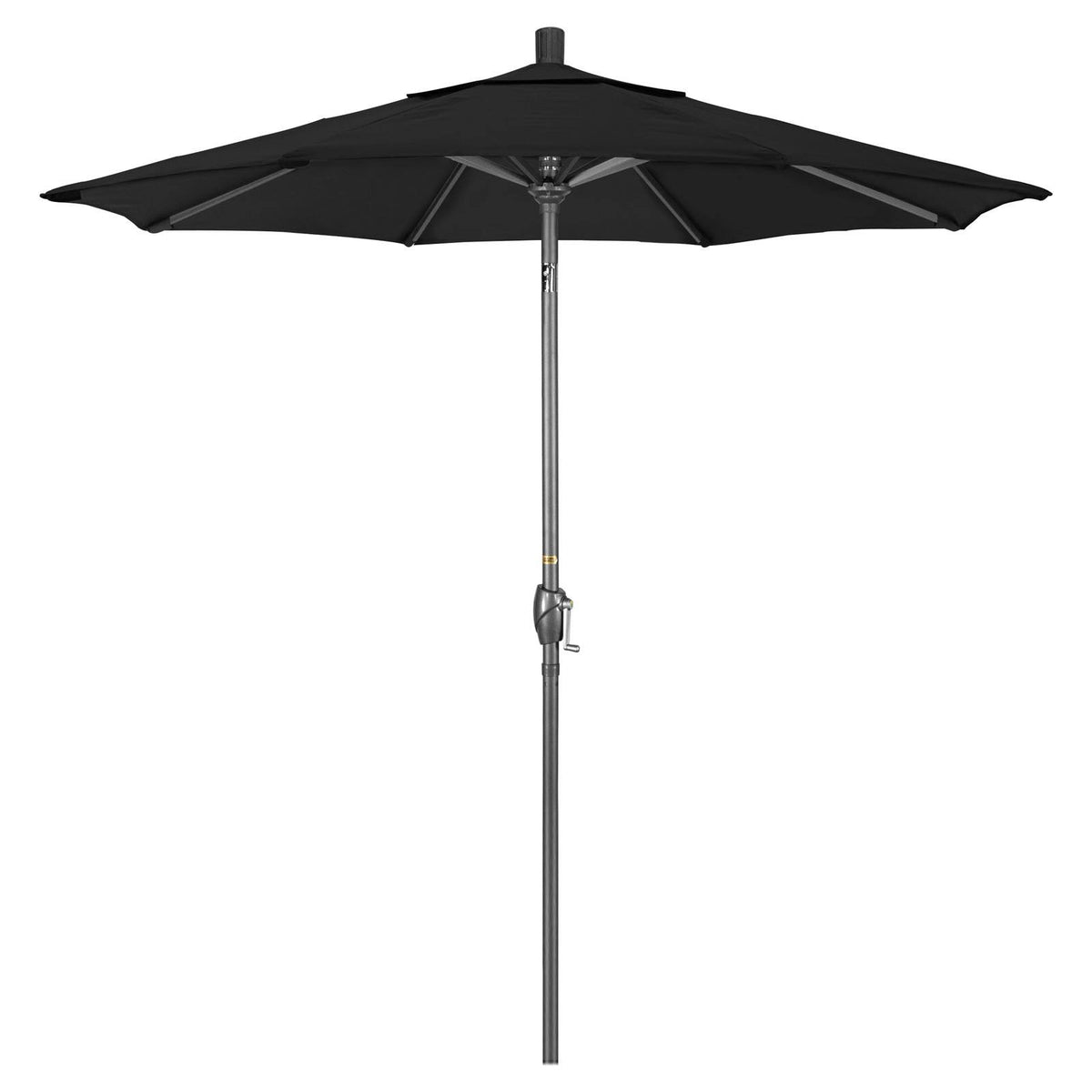 7.5 ft Aluminum Push Button Tilt Market Umbrella Black S920580