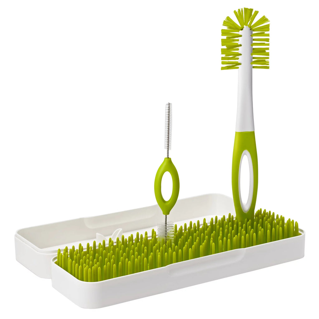 Compact Travel Bottle Drying Rack + 2 Baby Bottle Brushes O50693