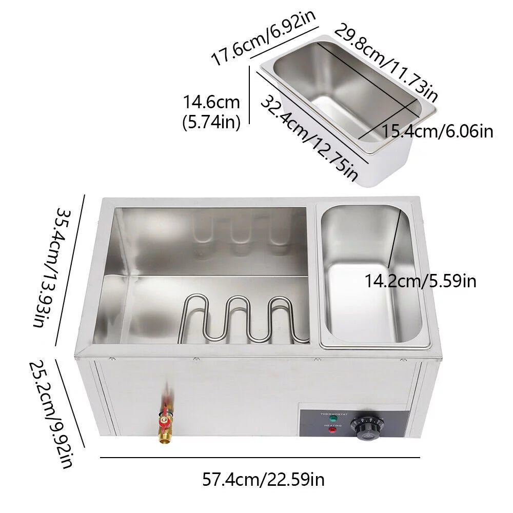 Commercial Electric Stainless Steel Food Warmer with 3 Pan Q187