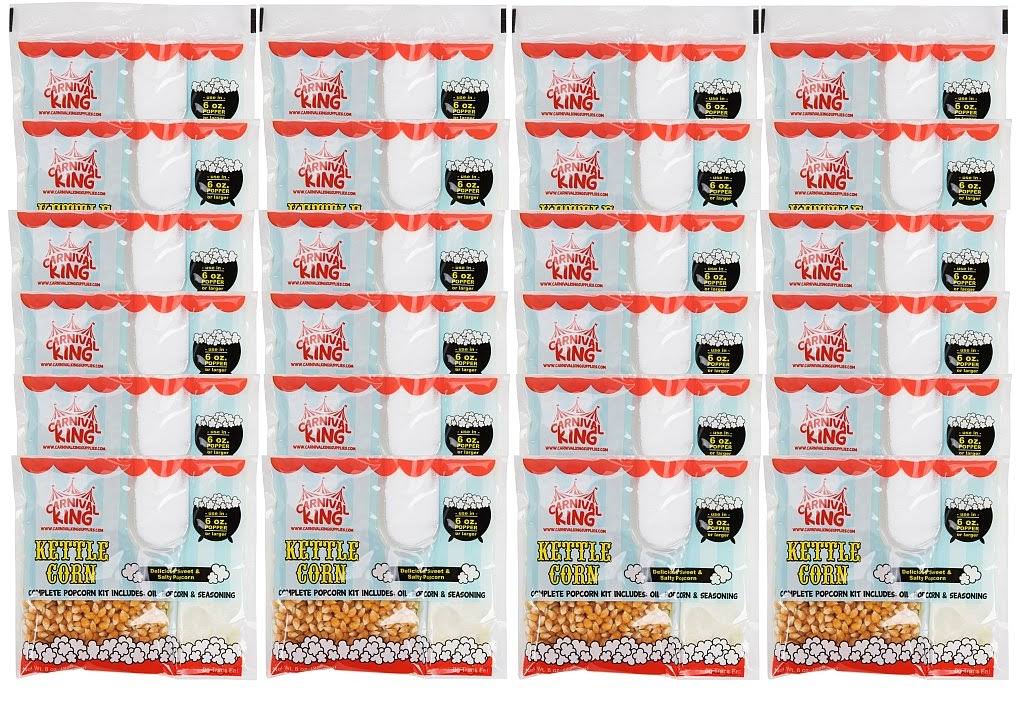 6.1 oz. Popper Kettle Corn Popcorn Kit - 24 Case T84826