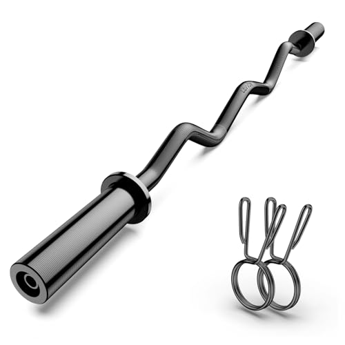47" Chrome EZ Curl Barbell Bar for 2 Inch Weight Plates V14222