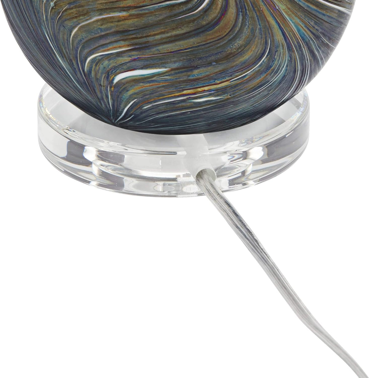 Handcrafted Art Glass Accent Lamps Set of 2 C95607