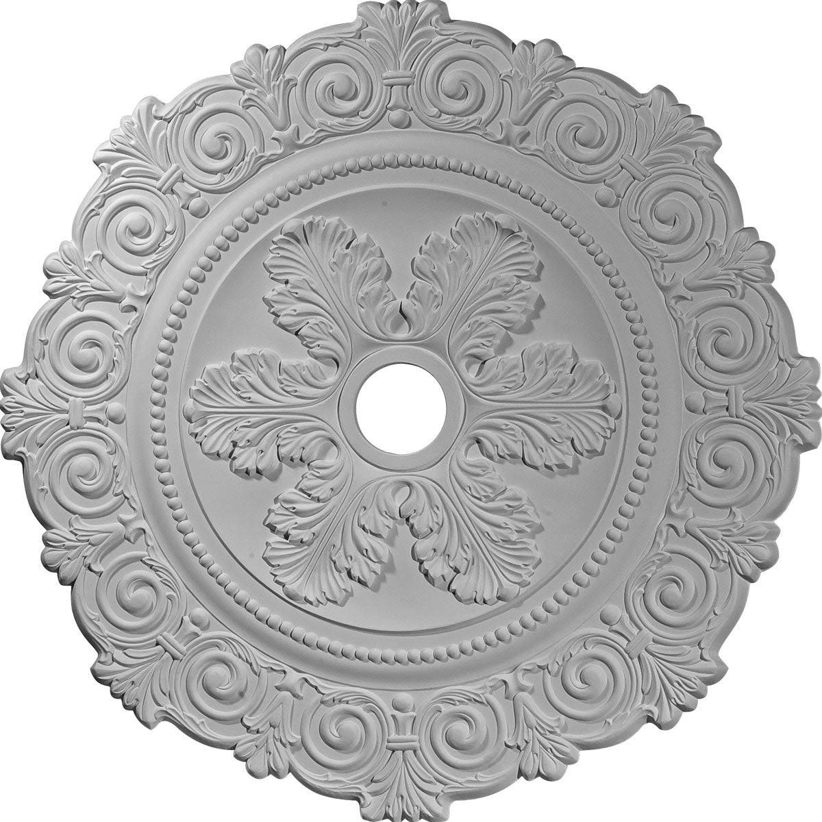 Hand-Painted Antique Copper Scroll Medallion W64678