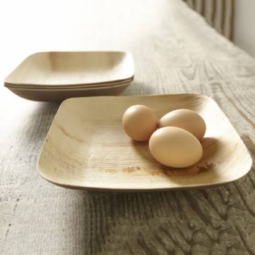 8 inch Deep Square Palm Leaf Plate V7616