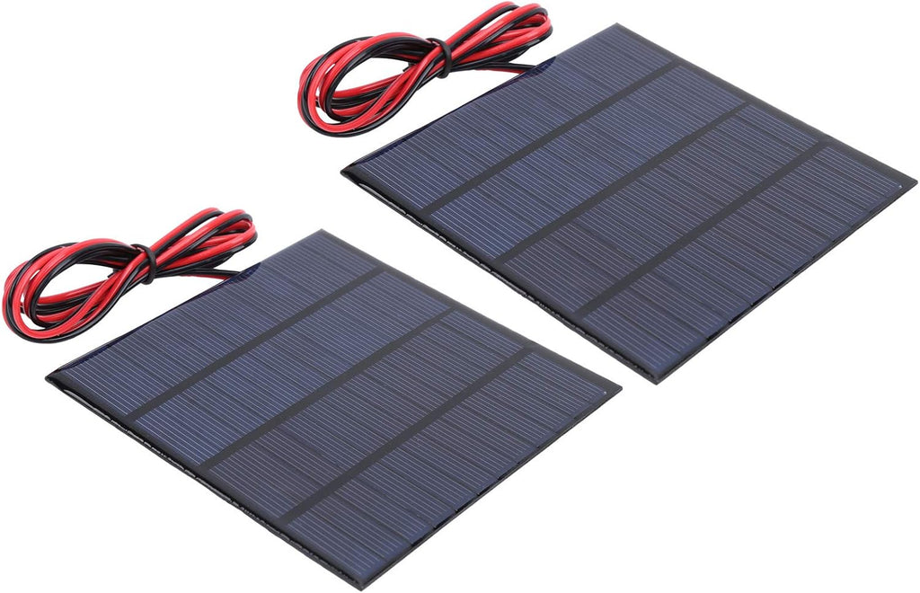 2Pcs DC 12V 150mA Solar Panel Mini Solar Battery Module with 1m Cable Polysilicon Solar Epoxy Cell Charger K110