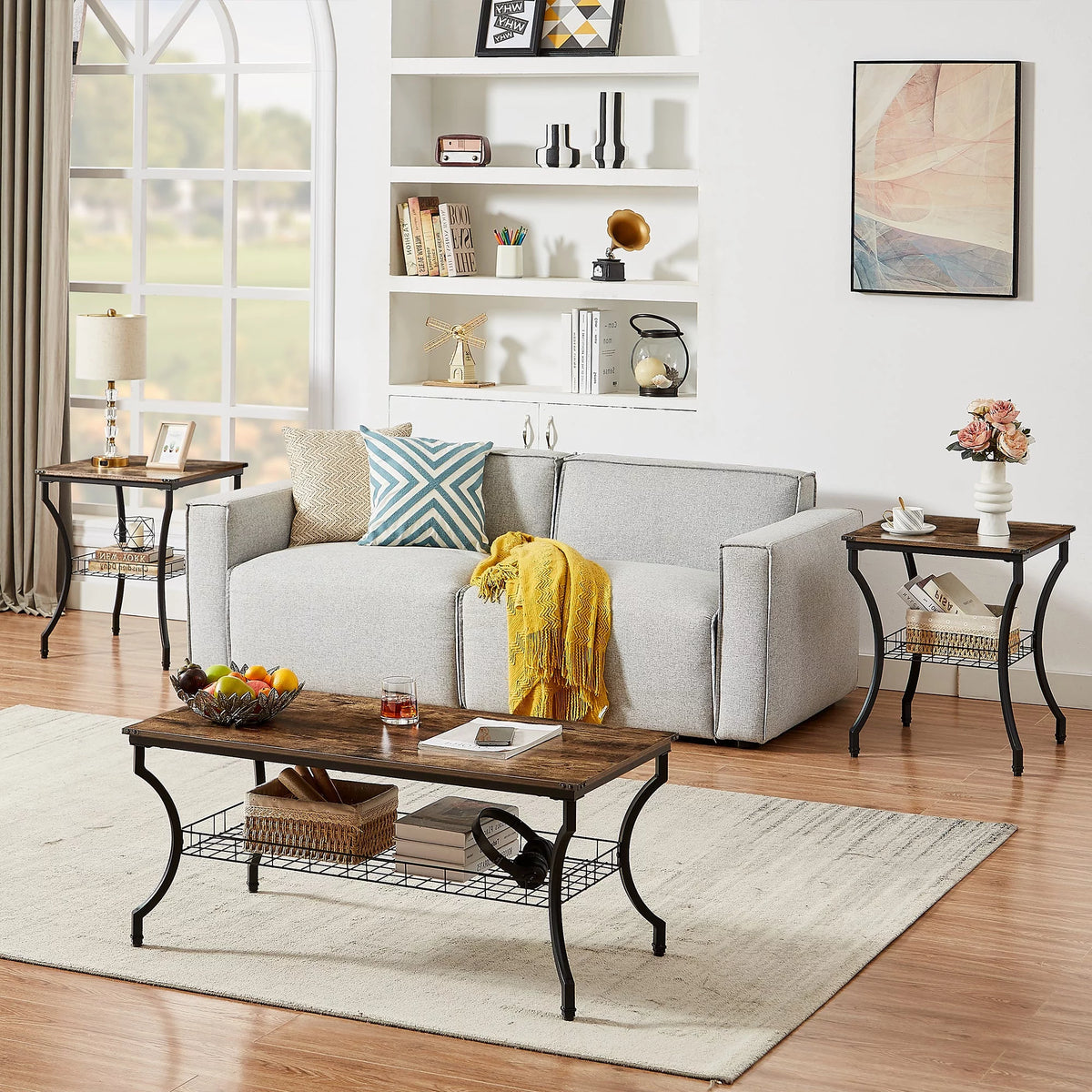Brown 3-Piece Coffee Table Set K123033