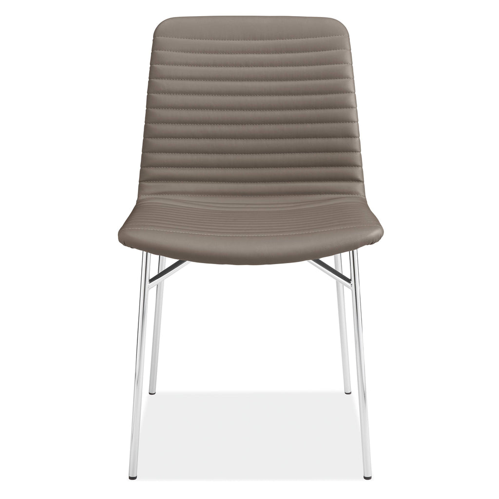 Modern Cato Side Chair in Grey with Chrome Frame H66459