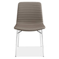 Modern Cato Side Chair in Grey with Chrome Frame H66459
