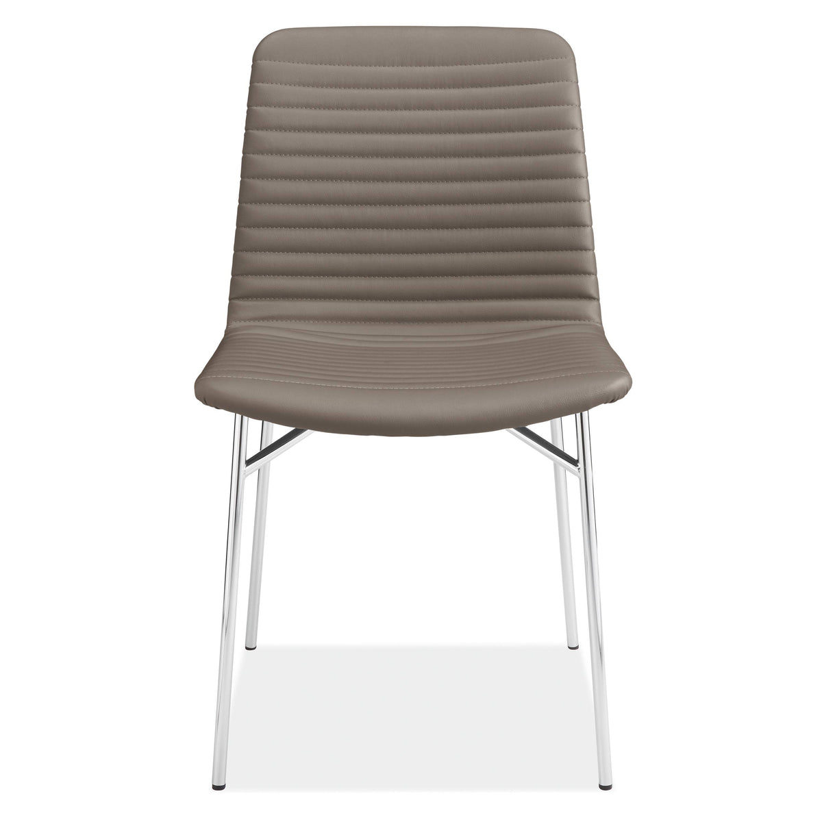 Modern Cato Side Chair in Grey with Chrome Frame H66459