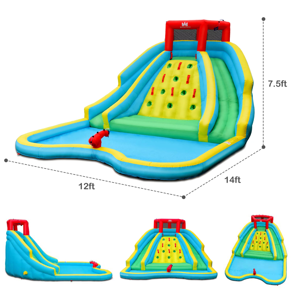 Inflatable Bouncy Splash Pool Climbing Wall O371
