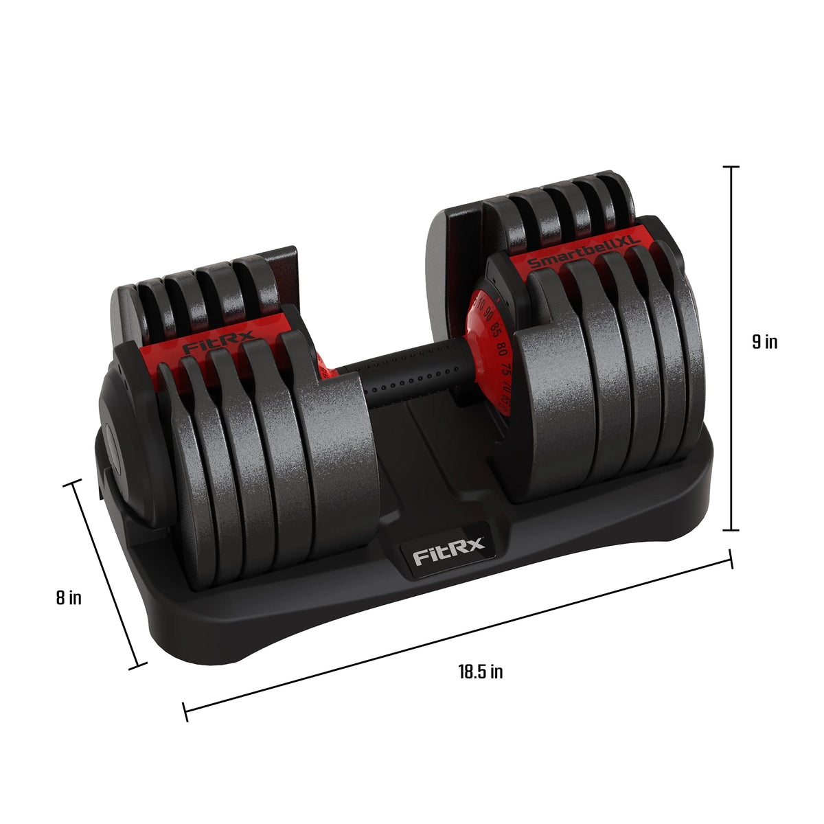 Adjustable Dumbbell 10-90 lbs Black Single Y7050
