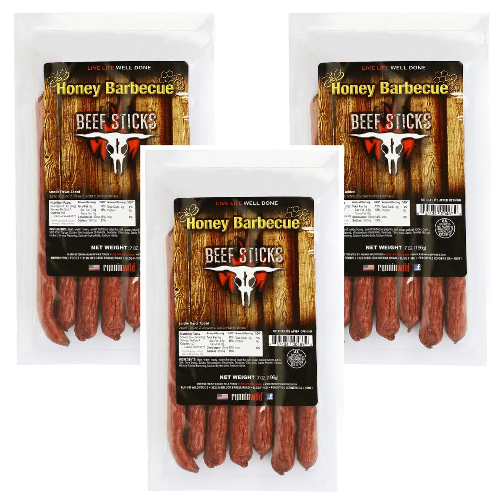 Honey Barbecue Beef Sticks Set of 3 E246669