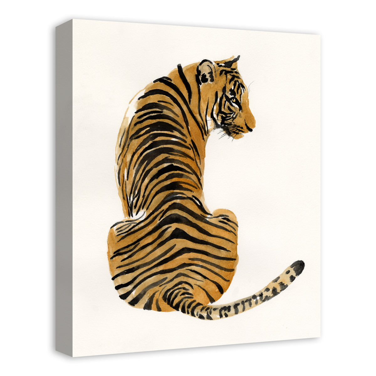 Watercolor Tiger 16x20 Canvas Wall Art M631