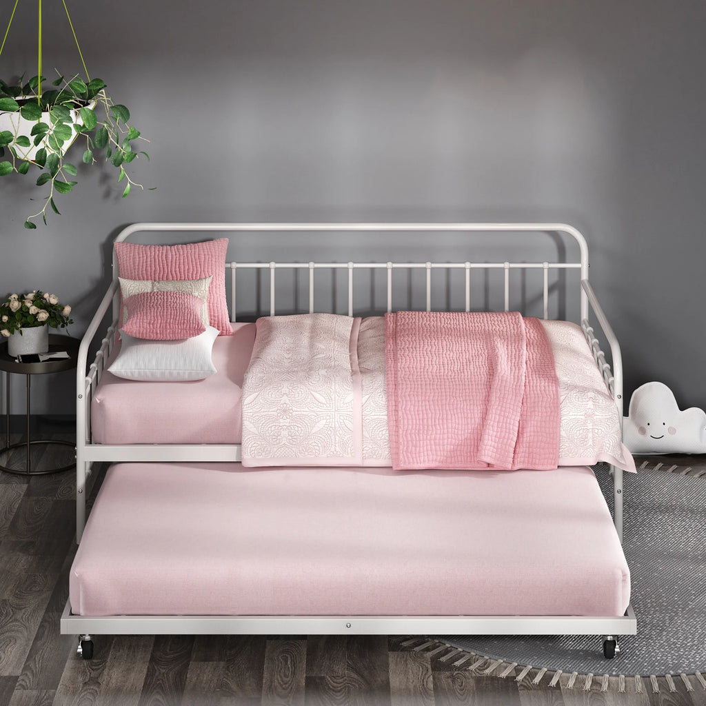 Metal Daybed with Trundle Q188