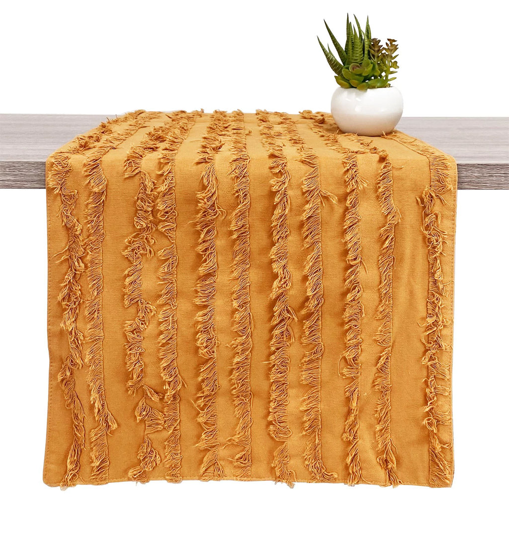Mustard Cotton Table Runner 15"W x 72"L E889