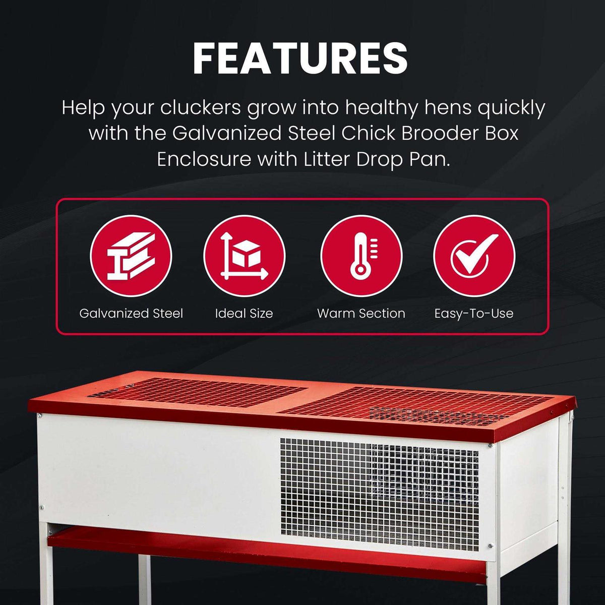 Chick Brooder Box Galvanized P350