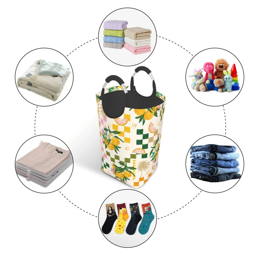 Large Canvas Fabric Laundry Hamper I62038