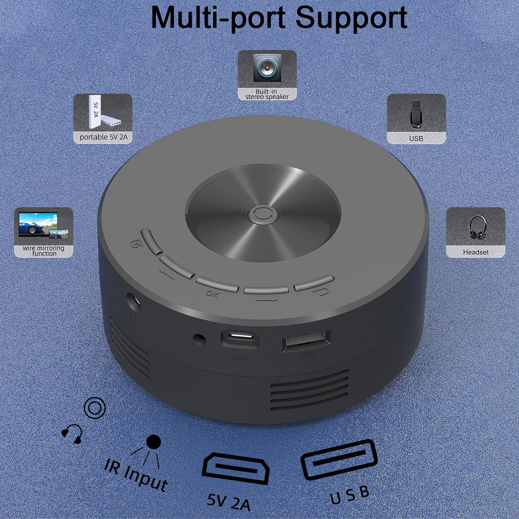Mini Projector, 1920*1080p HD LED Projector with Remote Control N945