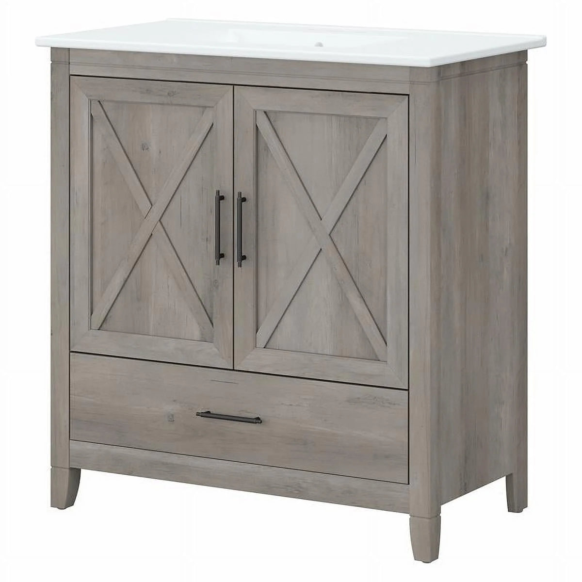 Driftwood Gray Bathroom Vanity with Sink J609