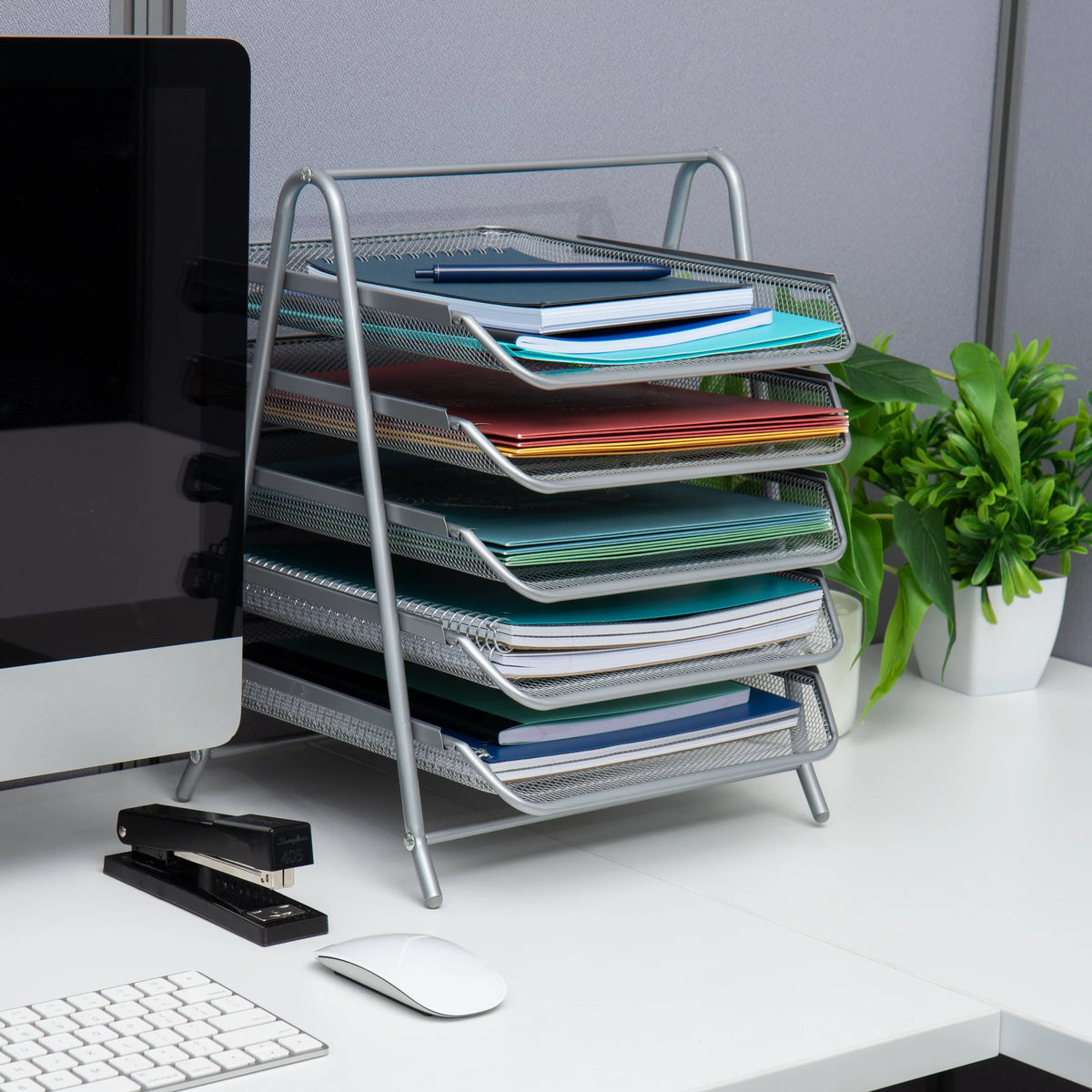 5-Tier Metal Mesh Paper Tray I9148