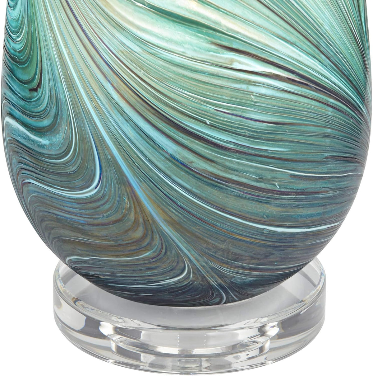 Handcrafted Art Glass Accent Lamps Set of 2 C95607