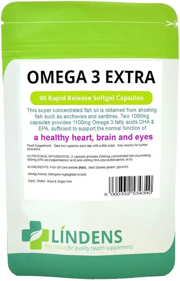 Omega 3 Fish Oil 1000mg 180 Capsules B885264