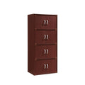 Mahogany Brown Bookcase Cabinet with Doors J650