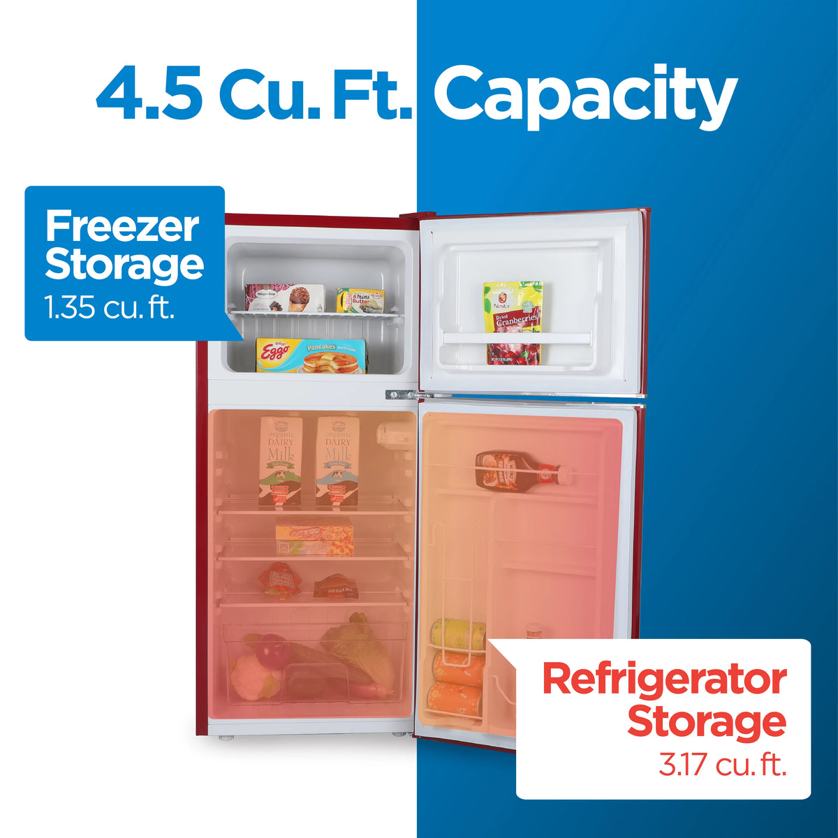 Freestanding Mini Fridge with Freezer K8634