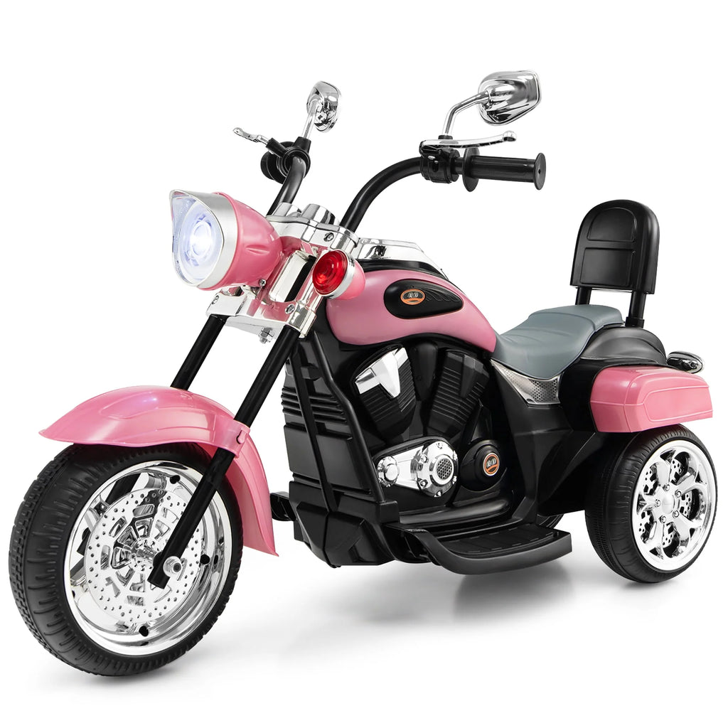 3 Wheel Kids Ride On Motorcycle 6V Battery Powered White Q178856