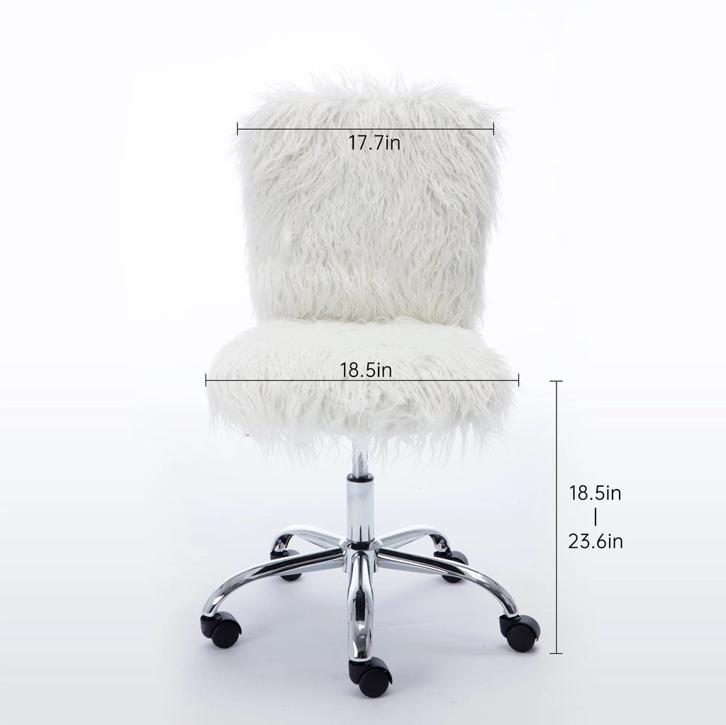 White Vanity Office Chair J69906