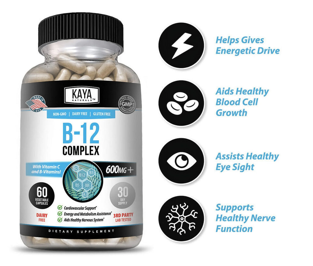 B-12 Complex Vitamins 600 mg 600 count L20260