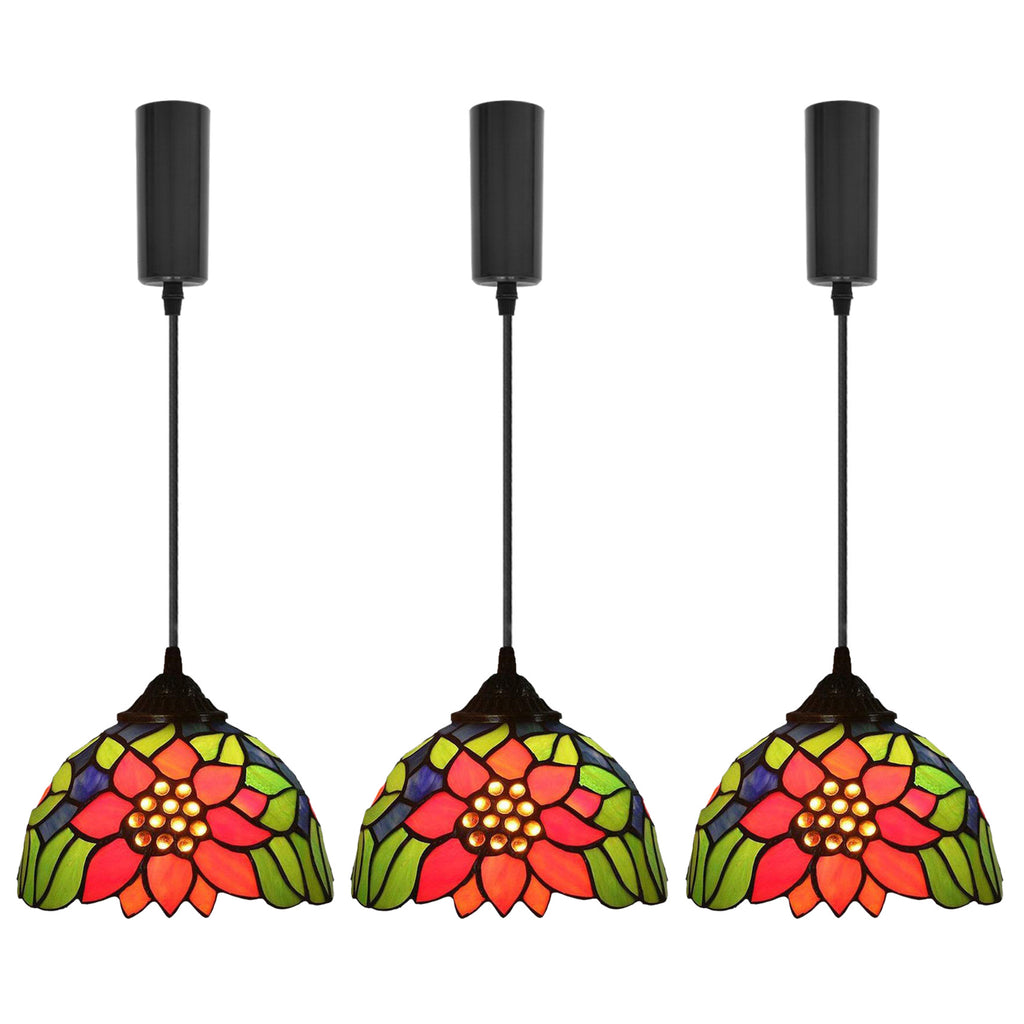 3 Lights Tiffany Style H Track Pendant Lighting M9572